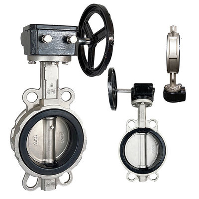 NBR EPDM Soft Seal 304 de aço inoxidável Manual Turbina manusear válvula borboleta D71X-10/16P
