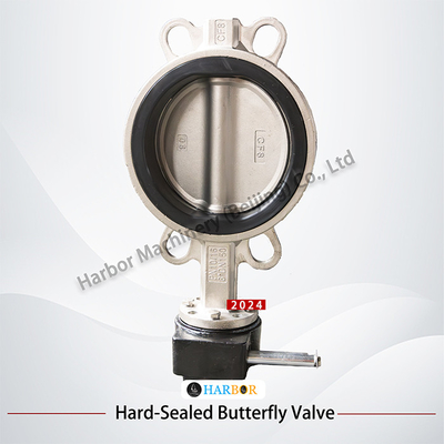 NBR EPDM Soft Seal 304 de aço inoxidável Manual Turbina manusear válvula borboleta D71X-10/16P