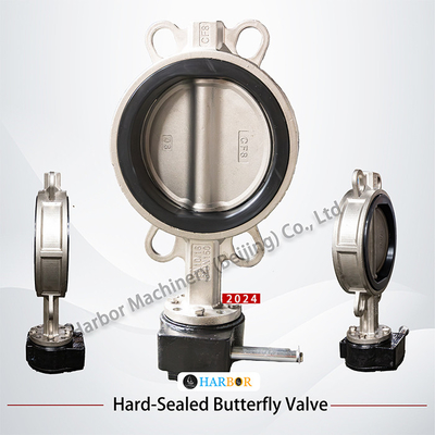 NBR EPDM Soft Seal 304 de aço inoxidável Manual Turbina manusear válvula borboleta D71X-10/16P