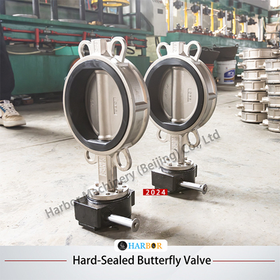 NBR EPDM Soft Seal 304 de aço inoxidável Manual Turbina manusear válvula borboleta D71X-10/16P