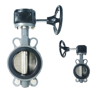 Média de água DN40-DN700 Turbina manual de aço fundido válvula borboleta de vedação macia D371X-16C