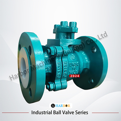 Válvula de esfera revestida com flanges de PTFE Q41F46-16C para aplicações resistentes a ácidos e álcalis