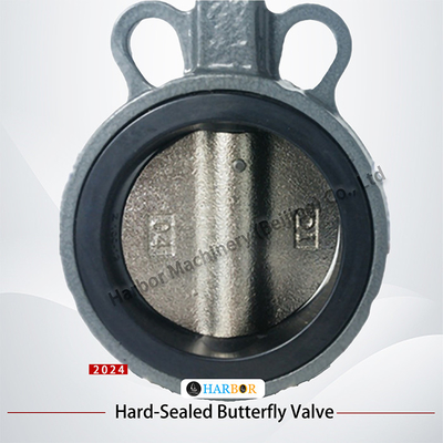 s de válvula de borboleta de vedação macia D71X-16C com material de corpo WCB e ligação de wafer