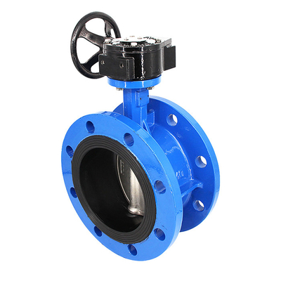 DN40-DN1200 Conexão manual de flange Turbina de ferro dúctil válvula borboleta para benefício