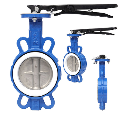 Geral PTFE totalmente revestido de aço fundido de dupla ação de manobra Wafer Butterfly Valve D71F4-16C