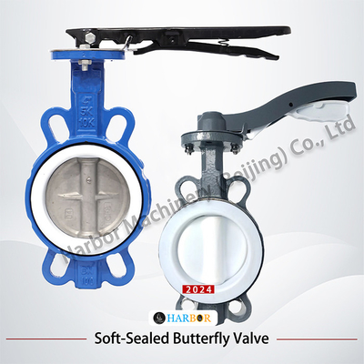 Geral PTFE totalmente revestido de aço fundido de dupla ação de manobra Wafer Butterfly Valve D71F4-16C