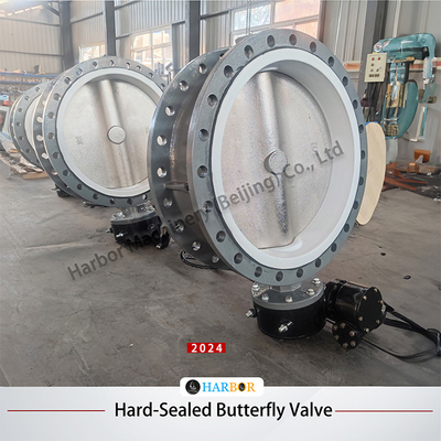 Válvula de borboleta de wafer de turbina revestida com PTFE D371F46-16C com resistência a ácidos e álcalis