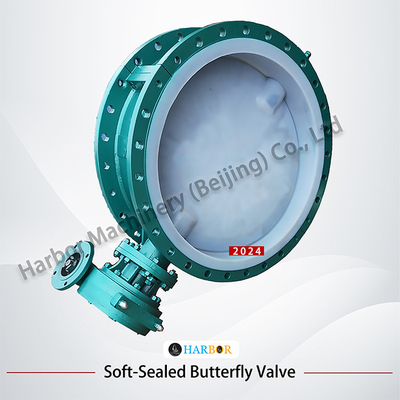 Turbina de aço fundido totalmente revestida de PTFE válvula borboleta de flanges D341F46-16C para industrial