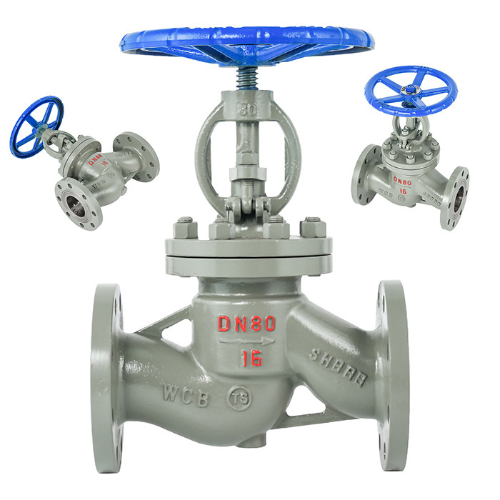 J41H-16/25C válvula globular de flange de aço fundido controlada por estrutura para meios de água