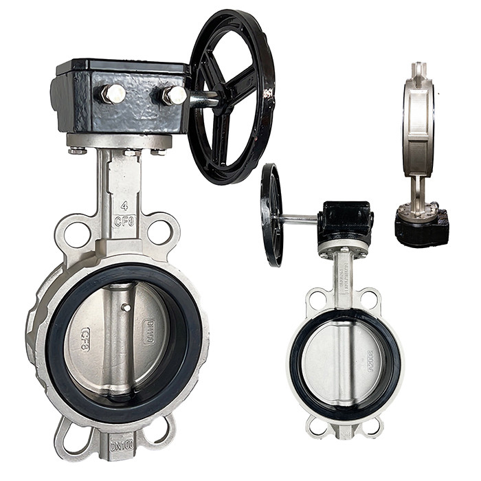 NBR EPDM Soft Seal 304 de aço inoxidável Manual Turbina manusear válvula borboleta D71X-10/16P