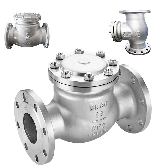 Valva de controlo de balanço de flanges médias de aço inoxidável DN15-DN300 H44H-150LB